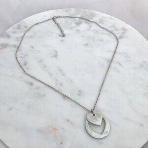 2/$20 Silver Tone Heart Pendant Necklace